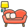 Couch And Lamp B emoji - Free transparent PNG, SVG. No sign up needed.