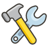 Hammer And Wrench emoji - Free transparent PNG, SVG. No sign up needed.