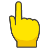 Backhand Index Pointing Up emoji - Free transparent PNG, SVG. No sign up needed.