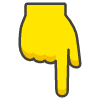 Backhand Index Pointing Down emoji - Free transparent PNG, SVG. No sign up needed.