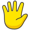 Hand With Fingers Splayed emoji - Free transparent PNG, SVG. No sign up needed.