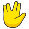 Vulcan Salute emoji - Free transparent PNG, SVG. No sign up needed.