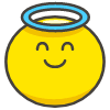 Smiling Face With Halo emoji - Free transparent PNG, SVG. No sign up needed.