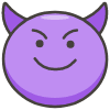 Smiling Face With Horns emoji - Free transparent PNG, SVG. No sign up needed.