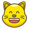 Grining Cat With Smiling Eyes emoji - Free transparent PNG, SVG. No sign up needed.