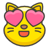 Smiling Cat With Heart Eyes emoji - Free transparent PNG, SVG. No sign up needed.