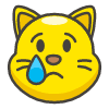 Crying Cat emoji - Free transparent PNG, SVG. No sign up needed.