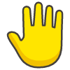 Raised Back Of Hand emoji - Free transparent PNG, SVG. No sign up needed.