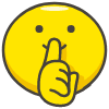 Shushing Face emoji - Free transparent PNG, SVG. No sign up needed.