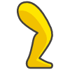 Leg emoji - Free transparent PNG, SVG. No sign up needed.