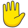 Raised Hand emoji - Free transparent PNG, SVG. No sign up needed.