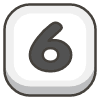 Keycap Digit Six emoji - Free transparent PNG, SVG. No sign up needed.