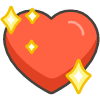 Sparkling Heart emoji - Free transparent PNG, SVG. No sign up needed.