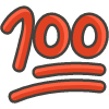 Hundred Points emoji - Free transparent PNG, SVG. No sign up needed.