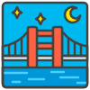 Bridge At Night B emoji - Free transparent PNG, SVG. No sign up needed.