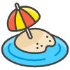 Beach With Umbrella emoji - Free transparent PNG, SVG. No sign up needed.