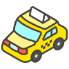 Taxi A Element from Kawaii Emoji Set