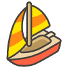 Sailboat B emoji - Free transparent PNG, SVG. No sign up needed.