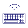 Wireless Keyboard Illustration from UX Line Set