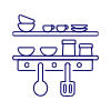 Cookware Shelf Illustration from UX Line Set