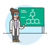 Scientist 3 4 Illustration from UX Colors Set