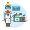 Laboratory Scientist 4 Illustration from UX Colors Set