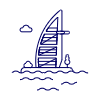 Burj Al Arab Illustration from UX Line Set