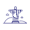 Christ The Redeemer Illustration from UX Line Set
