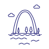 Gateway Arch Illustration from UX Line Set