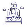 Great Buddha Illustration from UX Line Set | Free Download as SVG Vector and Transparent PNG | Streamline illustrations