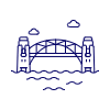 Harbor Bridge Illustration from UX Line Set