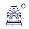 Japanese Castle Illustration from UX Line Set