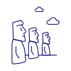 Moai Illustration from UX Line Set