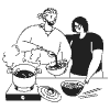 Cooking Family For Friend Guest illustration - Free transparent PNG, SVG. No sign up needed.