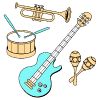 Playing Musical Instruments illustration - Free transparent PNG, SVG. No sign up needed.