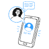 Talking On Phone illustration - Free transparent PNG, SVG. No sign up needed.