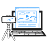 Vlogging Illustration from Brooklyn Set