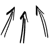 3 Doodle Arrows Same Direction Element from Beveled Scribbles Set