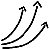 3 Line Arrows Curve Element from Variable Scribbles Set