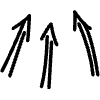 3 Line Arrows Same Direction Element from Variable Scribbles Set