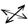 4 Direction Arrow Doodle Element from Beveled Scribbles Set