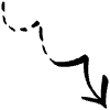 Dashed Wiggle Doodle Arrow Element from Beveled Scribbles Set