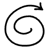 Spiral Arrow Line 1 Element from Variable Scribbles Set