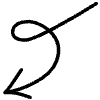 Spiral Arrow Line 22 Element from Variable Scribbles Set
