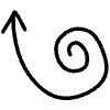 Spiral Arrow Line 9 Element from Variable Scribbles Set