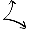 Split Doodle Arrow 1 Element from Beveled Scribbles Set
