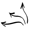 Spread Curvy Arrows Doodle Element from Beveled Scribbles Set