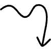 Wiggle Arrow Line 6 Element from Variable Scribbles Set