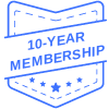 10 Year Membership Bookmark element - Free transparent PNG, SVG. No Sign up needed.