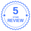 5 Star Review Circle element - Free transparent PNG, SVG. No Sign up needed.